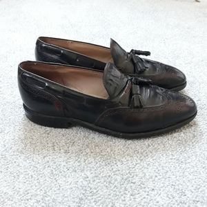 Johnston & Murphy J&M Heritage Wing Tip Tassel Leather Loafers size 9.5